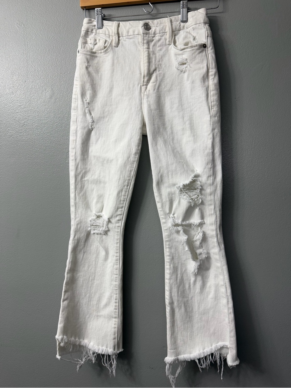 Frame Le super high rise crop mini boot Jean size 25